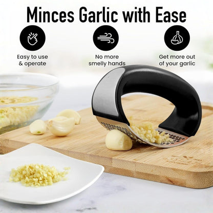 Ergonomic Stainless Steel Garlic Press Rocker