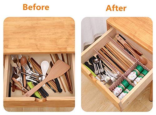 Adjustable Drawer Divider Organizer for Kitchen, Office & Closet – DIY Plastic Grid Storage Partition