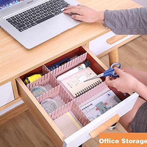 Adjustable Drawer Divider Organizer for Kitchen, Office & Closet – DIY Plastic Grid Storage Partition