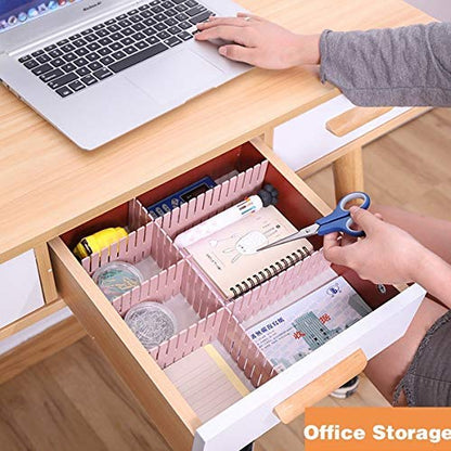 Adjustable Drawer Divider Organizer for Kitchen, Office & Closet – DIY Plastic Grid Storage Partition