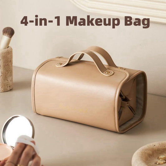 4-in-1 Foldable Travel Makeup Bag with Detachable Pouches