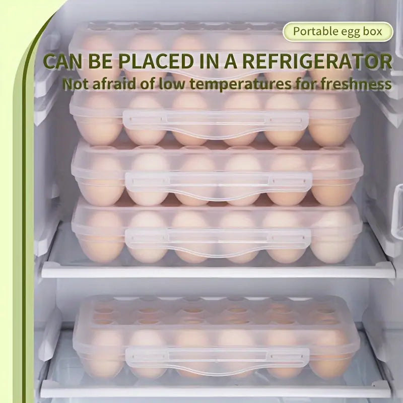 12 Grid Stackable Egg Storage Box with Lid | Refrigerator Safe