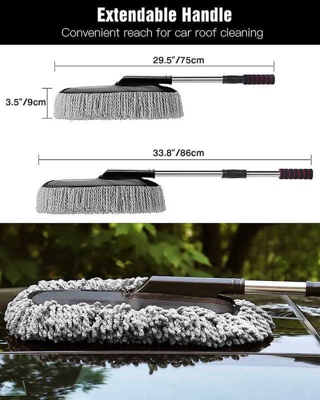 Car Cleaning Duster with Extendable Handle