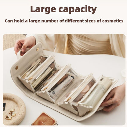 4-in-1 Foldable Travel Makeup Bag with Detachable Pouches