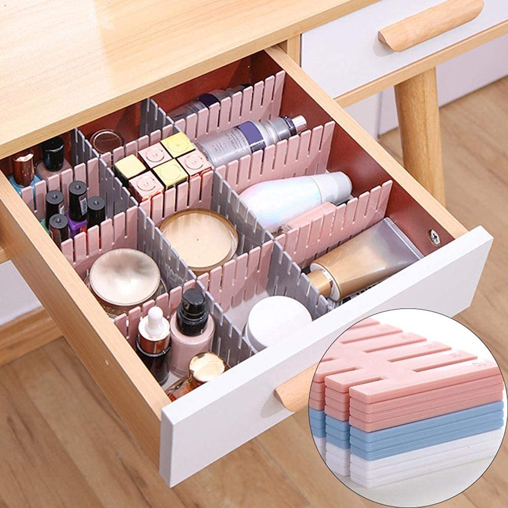 Adjustable Drawer Divider Organizer for Kitchen, Office & Closet – DIY Plastic Grid Storage Partition