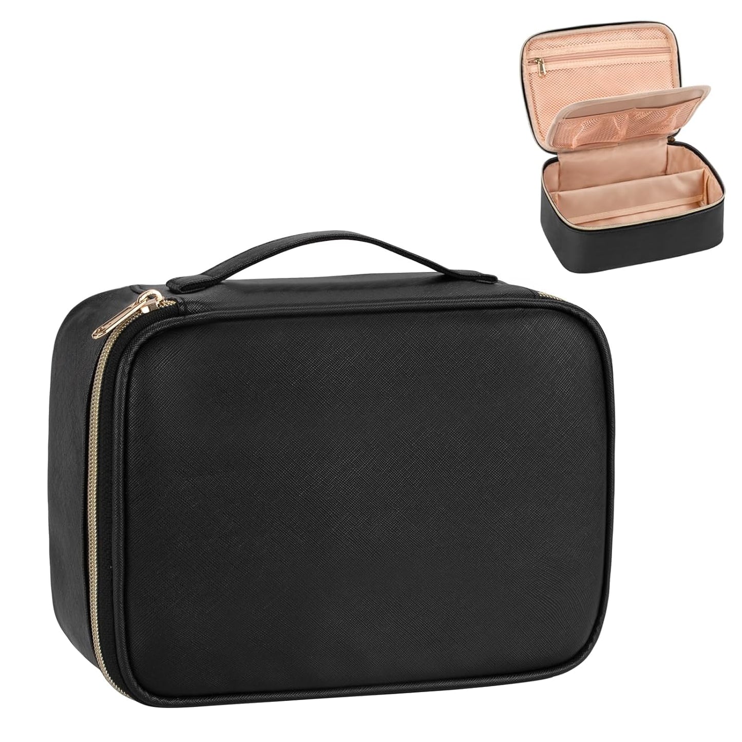 Multifunctional Travel Cosmetic Bag & Makeup Organizer with Portable Handle