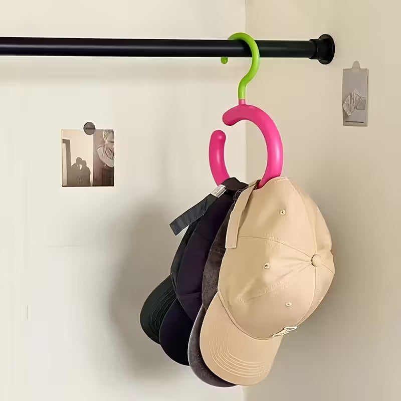 Multi-Purpose Round Hook Hanger for Wardrobe (Random Colors)