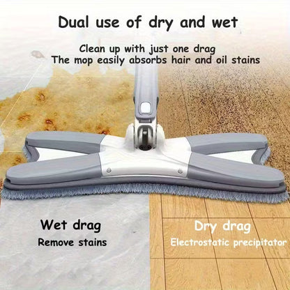 Microfiber X-Shape Self-Wringing Mop