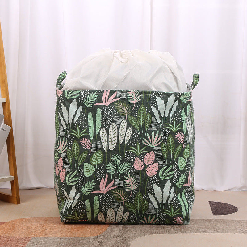 Extra Large 100L Laundry Storage Basket with Drawstring Cover