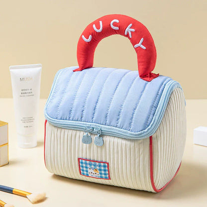 Portable Lucky Handle Makeup Storage Bag