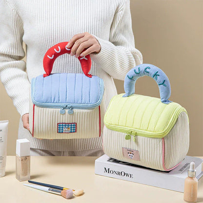 Portable Lucky Handle Makeup Storage Bag