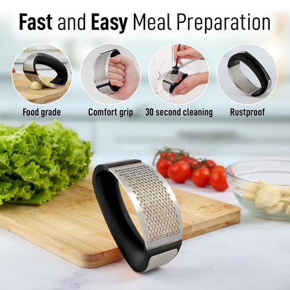 Ergonomic Stainless Steel Garlic Press Rocker