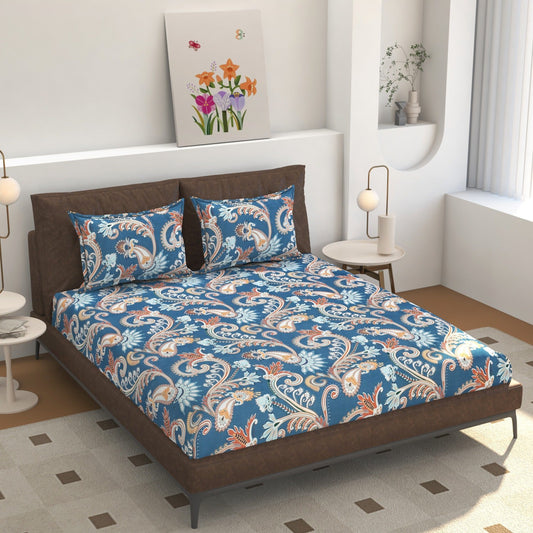 The Perfect Fit – King Size Elastic Bedsheet with Soothing Floral Print