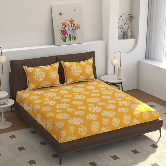 Classic King Size Elastic Fitted Bedsheet – 180 TC