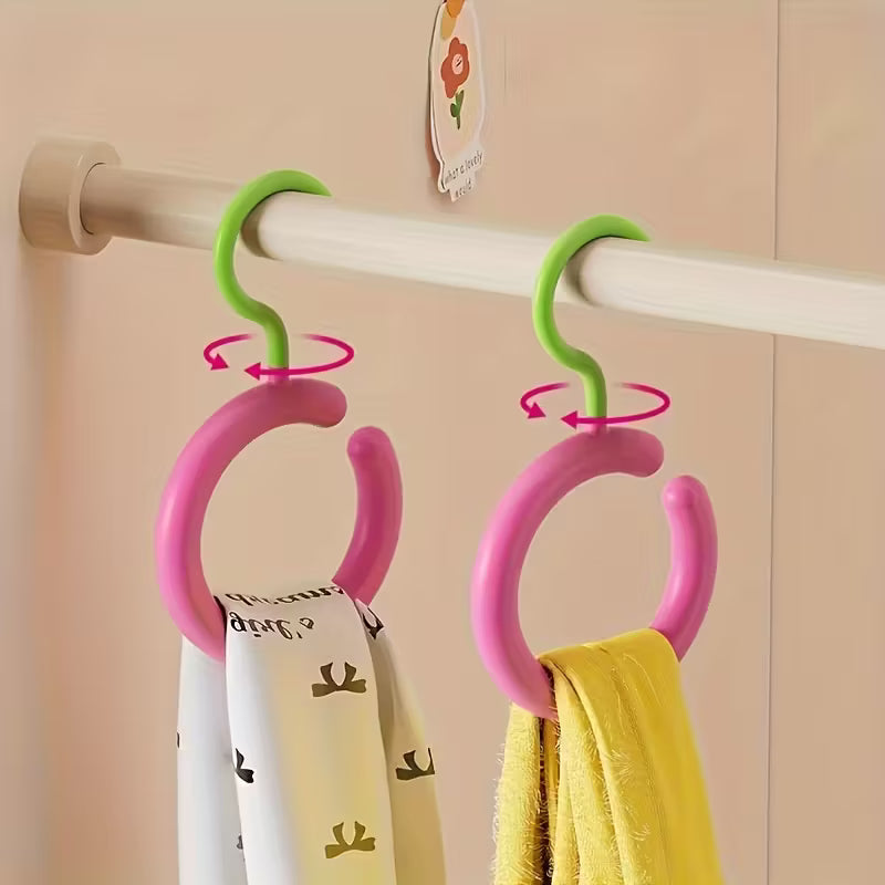 Multi-Purpose Round Hook Hanger for Wardrobe (Random Colors)