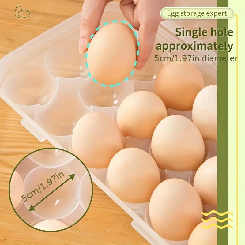 12 Grid Stackable Egg Storage Box with Lid | Refrigerator Safe